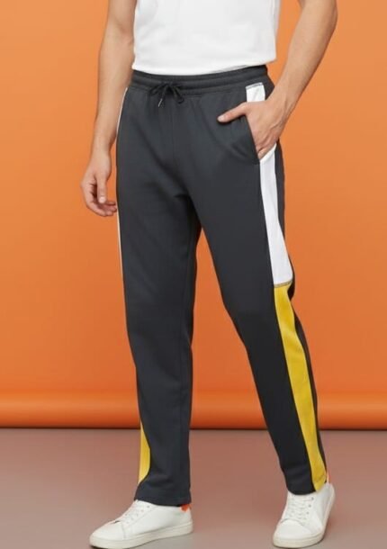 Mens Relaxed fit Side stripped trackpant